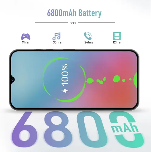 Miniatura 3 de Teléfono celular desbloqueado A14 Pro Max Smartphone 6GB+256GB Teléfono Android 13MP+50MP Cámara 6.8 pulgadas Pantalla HD Teléfono móvil 5G Dual SIM