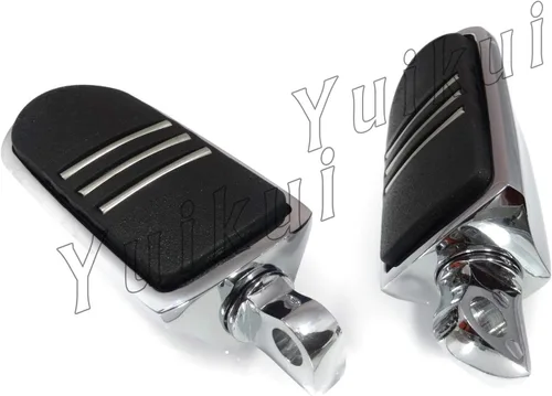 Miniatura 22 de Cromado o negro motocicleta Premium universal trasero pie clavija para pasajero con adaptadores de montaje macho para Honda VTX 1300 C/R/S/T Estilo2