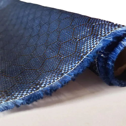 Miniatura 7 de 12 pulgadas x 5 pies - Tejido de colmena - Tela de aramida de fibra de carbono - Azul - 3K - 8.47 oz/metro - Tejido de colmena de 12 pulgadas