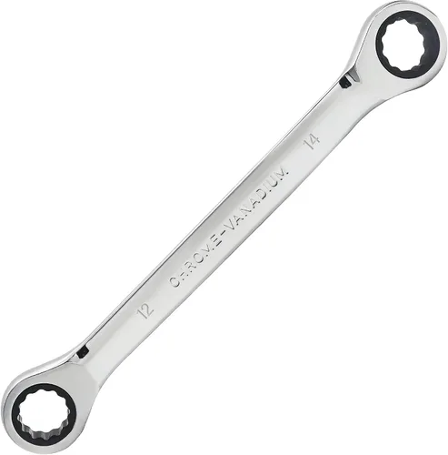 Llave de trinquete de extremo de caja doble 0.472 in x 0.551 in métrica 72 dientes 12 puntos de trinquete herramientas de llave de engranaje de