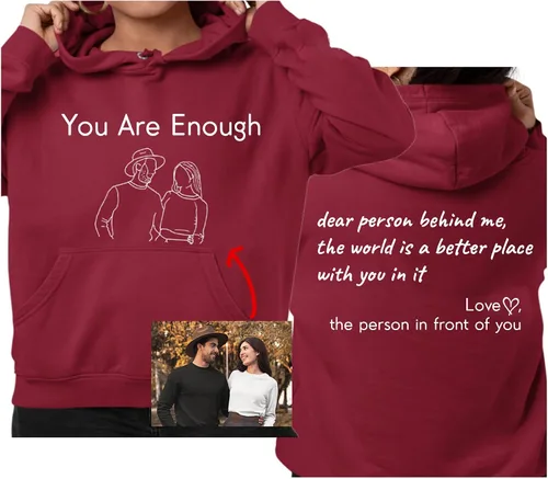 Miniatura 28 de Sudaderas con capucha personalizadas diseñan el tuyo propio, retrato de camisa de la foto, regalos personalizados para el día de San Valentín