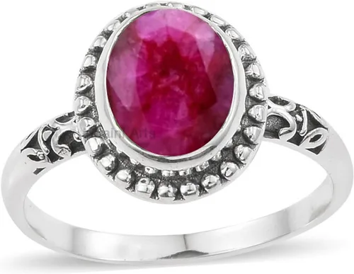 Miniatura 7 de Anillo de plata de ley 925 para mujer, anillo único de gema ovalada hecho a mano