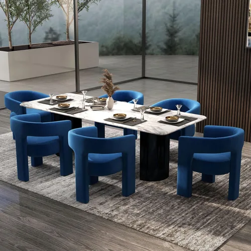 Miniatura 16 de Modernas sillas de comedor, silla de sherpa tapizada de terciopelo con respaldo, silla de tocador Boucle ensamblada cómoda para cocina, comedor