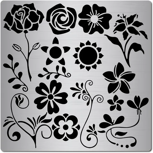 Miniatura 15 de GORGECRAFT Plantillas de plantillas de nudo de triquetra celta de metal de 6.3 pulgadas, símbolo vikingo, plantillas reutilizables para pintar