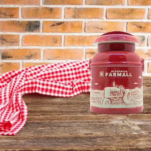 Miniatura 5 de M Cornell Importers, Inc. IH Farmall - Tarro de galletas de gres con relieve elevado