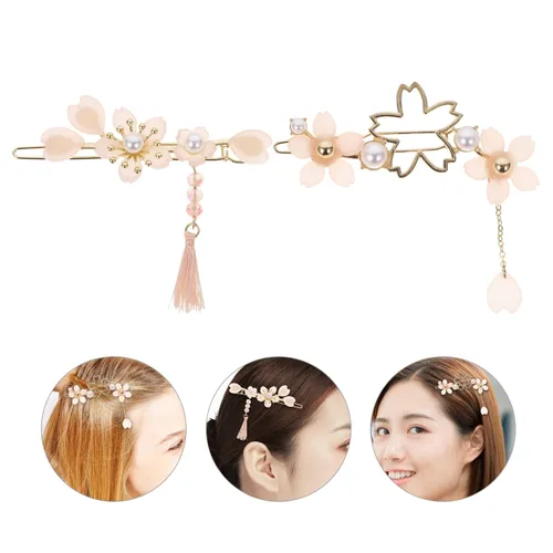 Miniatura 4 de 2 pinzas para el pelo con perlas dulces, alfileres de aleación para el cabello, pasadores para mujeres, niñas y adolescentes