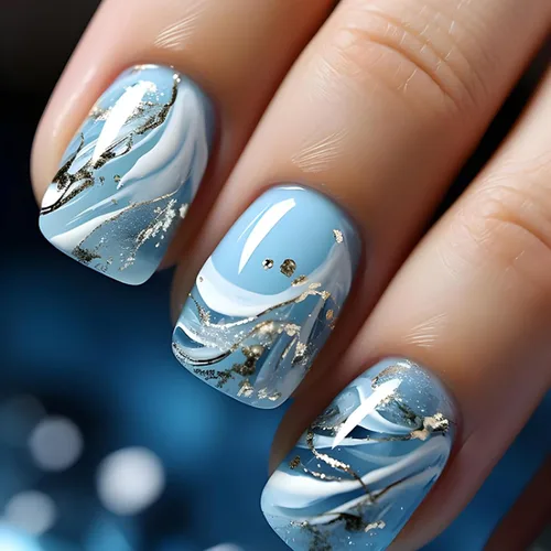 Miniatura 10 de Uñas postizas cuadradas cortas a presión, uñas postizas de color rosa, de cobertura completa, uñas postizas con purpurina plateada con diseños