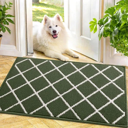 Miniatura 30 de Finchitty Alfombra para Puerta Interior, Resistente a la Suciedad y Absorbente, de Perfil Bajo, Antideslizante, Lavable, Alfombras de Piso