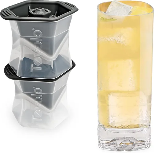 Miniatura 8 de Tovolo Moldes de hielo en forma de rosa, juego de 2 – Gran regalo romántico de moldes de hielo – Molde de hielo único para enfriar bebidas