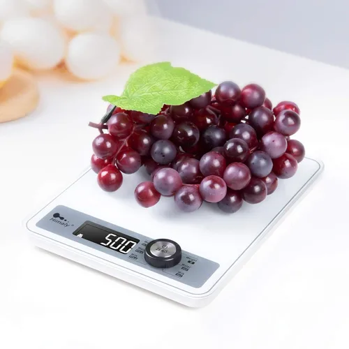 Miniatura 6 de Báscula de cocina altamente digital, pantalla LCD con retroiluminación, graduación precisa de 0.1 oz, medición de volumen de agua y leche, 176.37 oz
