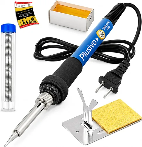 Miniatura 10 de Kit de soldador, bolígrafo de soldadura digital con pantalla LED de 60 W, 5 puntas reemplazables, calentamiento rápido 21 en 1 con cable de Kit