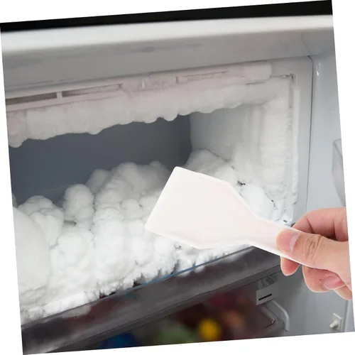Miniatura 4 de Beaupretty Raspador de hielo para refrigerador, pala de plástico con agujero para colgar, congelador de mano, removedor de hielo para cocina y uso
