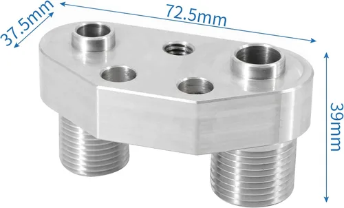 Miniatura 7 de Compresor de A/C Colector Curvo con Adaptador Compatible con Sanden SD7B10 7176 SD7 Estilo, Cromado