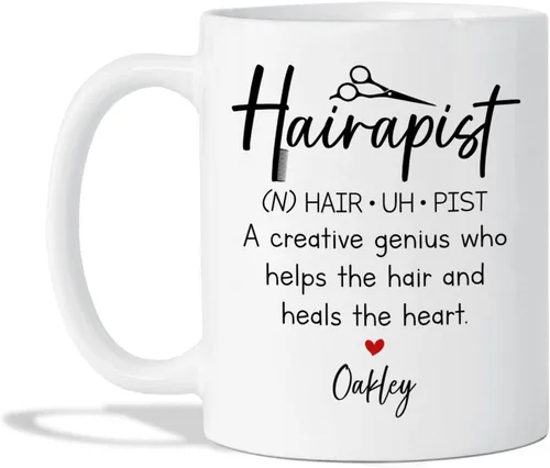 Miniatura 8 de Taza de peluquería, taza de café para peluquería, taza de café personalizada para estilista, taza con nombre personalizado Becomes A Hairstylist