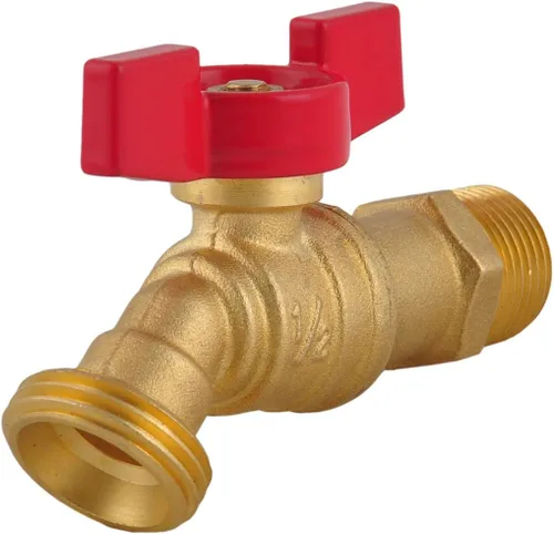 Miniatura 5 de LD Valve - Manguera macho Bibb 1/2 pulgada MIP X 3/4 pulgadas MHT para riego de jardín, babero de manguera de cierre de 1/4 con mango en T