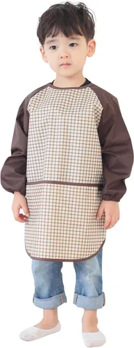 Miniatura 45 de Plie Kids Waterproof Art Smock – Long Sleeve Apron for Painting, Baking, Sensory Play (Ages 1–10)