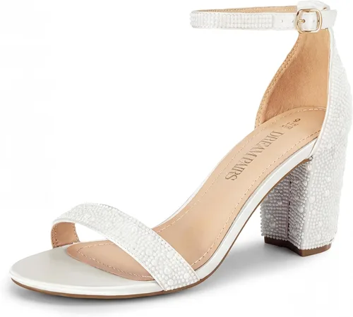 Miniatura 10 de DREAM PAIRS - Sandalias de tacón grueso y bajo para mujer