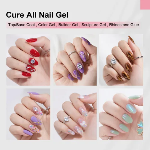Miniatura 8 de JODSONE Lámpara de uñas U V recargable portátil con 3 temporizadores y pantalla LCD para secadora de uñas inalámbrica Gel Rosa