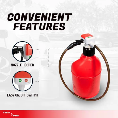 Miniatura 8 de TERA PUMP Bomba de combustible de gas resistente a la lluvia de próxima generación, manguera de vinilo de 4.25 pies de largo, bomba de sifón