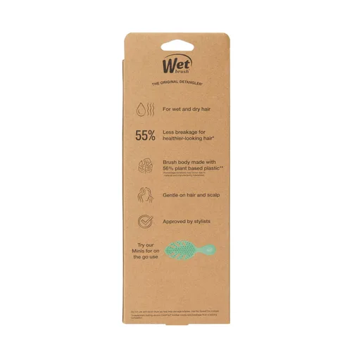 Miniatura 13 de Wet Brush Go Green Cepillo desenredante para rizos, negro, cerdas desenredantes IntelliFlex ultrasuaves que se deslizan a través de los enredos