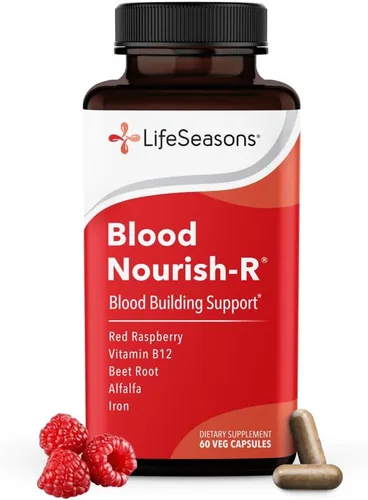 LifeSeasons Blood Nourish-R - Suplemento para Deficiencia de Hierro - Apoya la Anemia, Fatiga, Palidez y Mareos - Sin Estreñimiento - Formación de