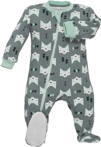 Miniatura 42 de ZippyJamz - Pijama orgánica para bebé con pies y cremallera para cambiar pañales fácil y rápido