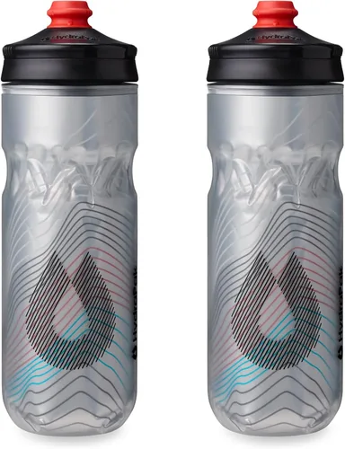 Miniatura 14 de HydraPak Polar Bottle - Botella de agua para bicicleta con aislamiento Polar Surge, paquete de 2 unidades, botella exprimible de alto flujo