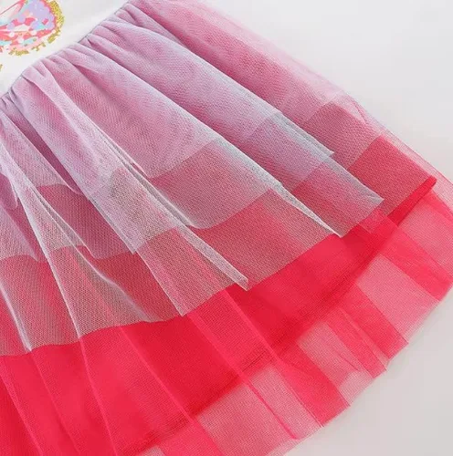 Miniatura 4 de warmstraw Vestido de manga larga para niñas de 2 a 7 años, de algodón, con estampado de dibujos animados, para otoño e invierno