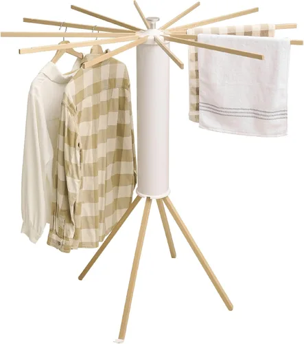 Miniatura 17 de JOOM Trípode de Secado de Ropa, Perchero Portátil y Plegable para Ahorro de Espacio, Perchero de Secado de Ropa para Lavandería - Perchero de Ropa
