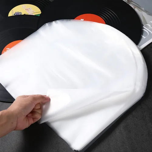 Miniatura 5 de Zonon 100 Pieces LP Inner Sleeves 12 Inch Vinyl Record Sleeves Proper Protection Anti Static Round Bottom for Long Playing Collections