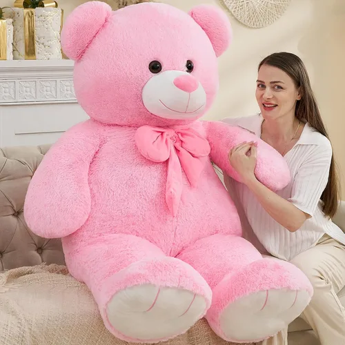 Miniatura 16 de Tezituo Oso de Peluche Gigante de 47 Pulgadas, Suave Animal de Peluche Grande Tamaño Real de 4 Pies, Juguete de Oso de Peluche, Regalo de San Azul