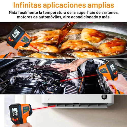 Miniatura 6 de Actualización 2023 Termómetro Infrarrojo Láser, Pistola de Temperatura Digital sin Contacto, -58℉～1112℉ (-50℃～600℃) Termómetro IR para Industrial