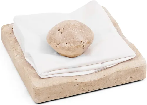 Servilletero de cóctel de mármol con peso, moderno servilletero cuadrado para mesa, servilletero decorativo pesado para comedor interior y exterior,