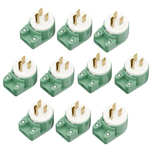 Miniatura 11 de Nema 5-15P Enchufe de ángulo recto de 90 grados, enchufe Plugrand 15A 125V en ángulo, enchufes de CA de 3 clavijas DIY de 3 clavijas, enchufes de CA