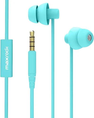 Miniatura 6 de MAXROCK (TM) Auriculares de silicona suave total con micrófono para dormir, opción de viaje para teléfonos celulares, tabletas y conector de 0.138
