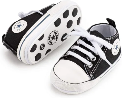 KIDSUN zapatos deportivos altos hasta el tobillo para bebés, niños y niñas con suela antideslizante, suaves, para recién nacidos, zapatos