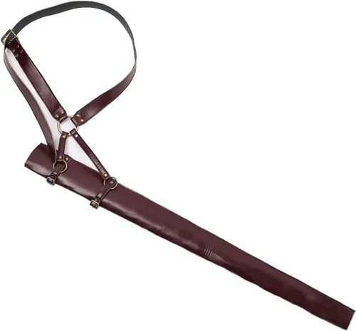 Miniatura 13 de BLESSUME Cinturón medieval de caballero con espada rana funda de estoque, soporte de vaina de estoque, 1 unidad