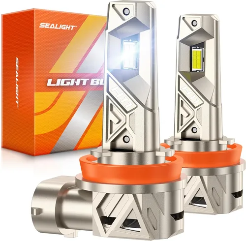 Miniatura 9 de SEALIGHT 9005 H11 LED Bulbs Combo, 200,000LM 6500K White Bulbs, L1S Series HB3 H11/H8/H9/H16 Bulb, IP68 IP6X Proof 30,000rpm High Speed Cooling Fan