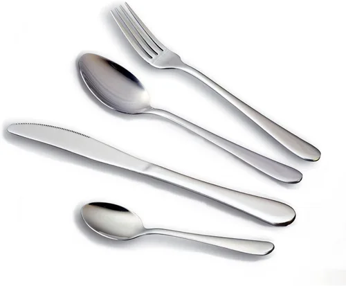 Miniatura 6 de HornTide, juego de cubiertos (cuchillo, tenedor, cuchara), Vajilla, Plateado