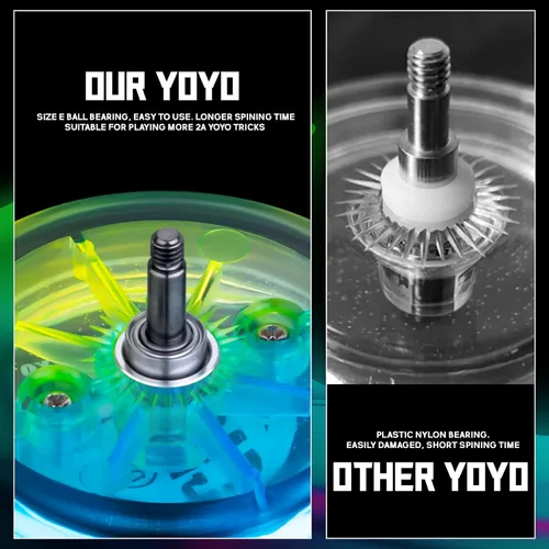 Miniatura 5 de MAGICYOYO D1 CHZ - Yoyo de bucle sensible para niños principiantes, de plástico duradero 2A con fácil retorno y 6 cuerdas adicionales