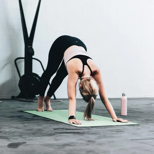Miniatura 6 de Alfombrilla de yoga antideslizante, esterillas de fitness de pilates, ecológicas, antidesgarros, de 1/4 de pulgada de grosor, esterillas de yoga