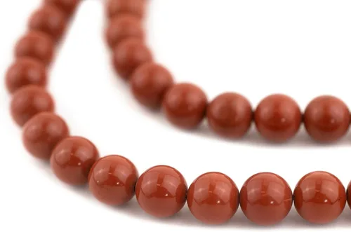 Miniatura 129 de The Bead Chest Cuentas de Jade Blanco Mate Redondas (8mm): Piedra Preciosa Orgánica Redonda Esférica de Energía con Poder de Sanación para Hacer