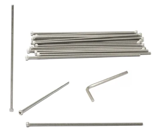 Miniatura 173 de iexcell 25 piezas M4 x 60/65/70/75/3.150 in paso de rosca 0.028 in acero inoxidable 304 cabeza hexagonal Tornillos Tornillos surtido Kit