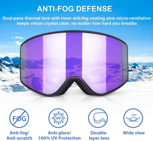 Miniatura 3 de EXP VISION Gafas de Esquí/Snowboard Parent-child Gafas de Nieve Sobre Gafas para Hombres, Mujeres, Adolescentes y Niños