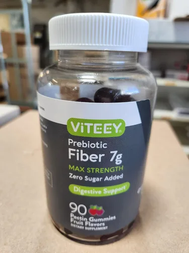 Miniatura 7 de Viteey Gomitas de fibra prebiótica para adultos, 0.27 oz - Gomitas de suplemento de fibra soluble digestiva y salud intestinal - Cero azúcar
