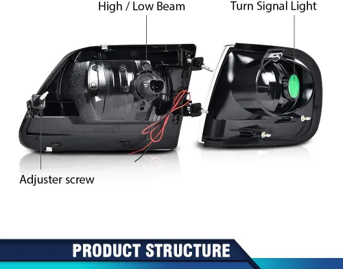 Miniatura 7 de PIT66 Tira de luces LED DRL y luces de estacionamiento de esquina Compatible con Ford Expedition 1997-2002/Se ajusta a Ford F150 1998-2003/Se ajusta