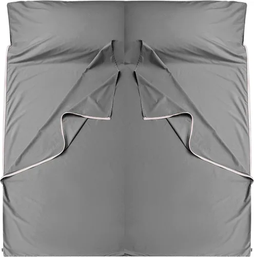 Miniatura 21 de Forro de saco de dormir 100% algodón con cremallera, sábana de viaje para adultos, para hoteles, camping, excursionistas, colchón, caravana, sofá