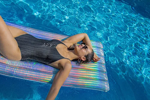 Miniatura 7 de Poolcandy Balsa holográfica de lujo para piscina - 74 x 30