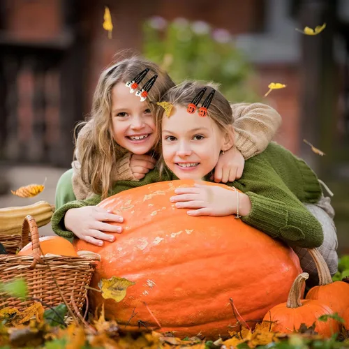 Miniatura 3 de 4 pinzas para el cabello de Halloween, calabaza de Beleki fantasma, pinzas para el cabello antideslizantes, pasadores de Halloween, accesorios