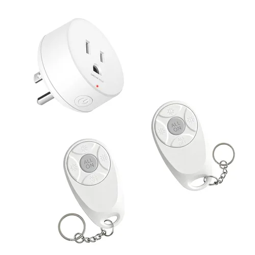 Miniatura 37 de Toma de control remoto, interruptor de luz y enchufe remoto greencycle con interruptor de luz inalámbrico, rango de 500 pies, no necesita cableado